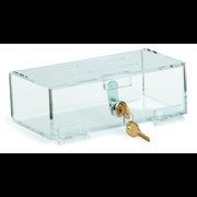 Omnimed Small Clear Acrylic Refrigerator Lock Box with Key Lock (2 7/8"HX8 1/4 183001